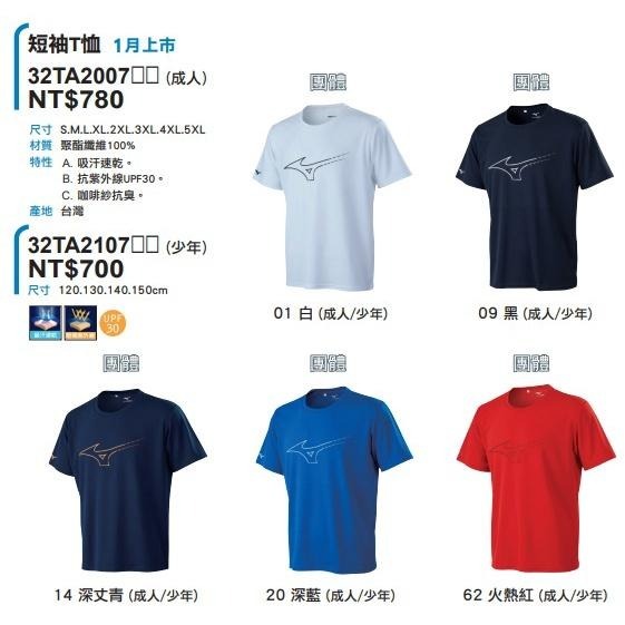 🏓🏐⚽️乒冠體育🏸⚾️🏓  Mizuno 大童款 短袖T恤 32TA2107--細節圖2