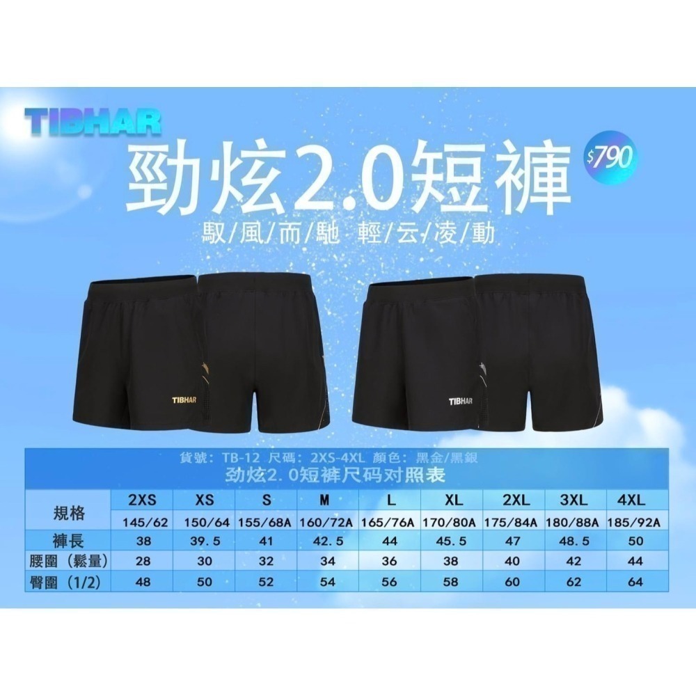 🏓🏐⚽️乒冠體育🏸⚾️🏓 TIBHAR 勁炫2.0/非凡 桌球褲(TB-9, TB-12)-細節圖4