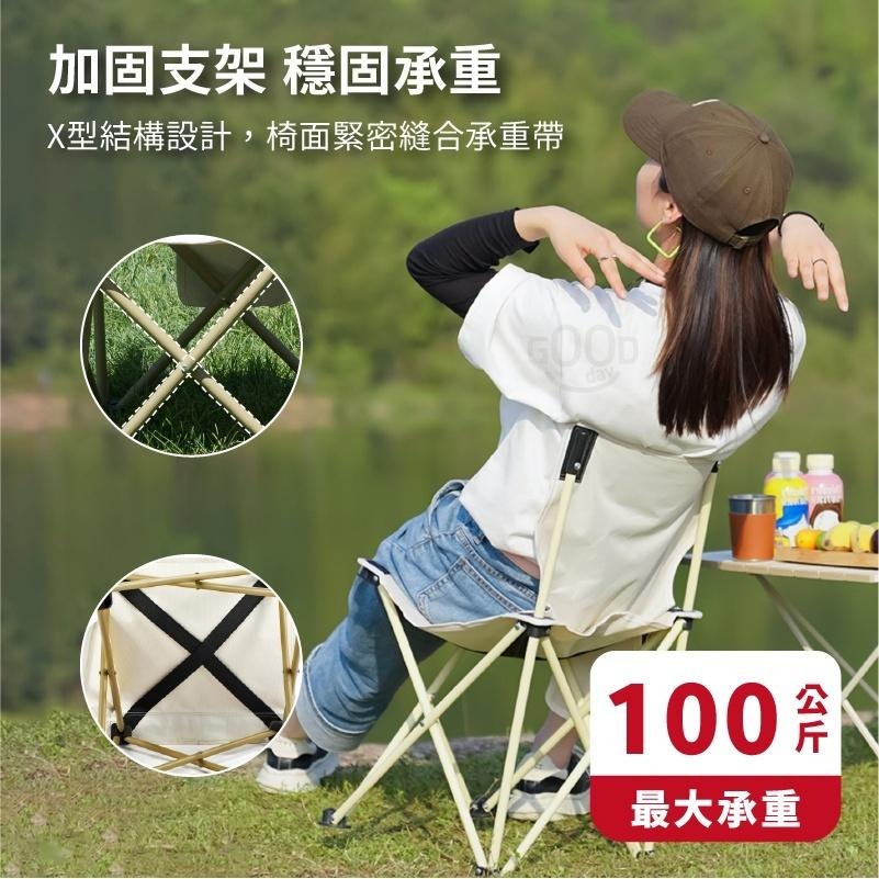 【Outdoor】戶外折疊椅  休閒椅 戶外椅 野餐椅 露營椅 露營摺疊椅 登山椅 (附贈收納提袋)-細節圖4