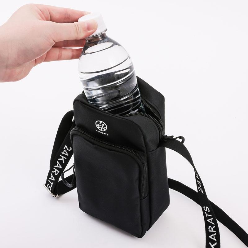 袋我走【24Karats 黑色斜背小包 手機包】-細節圖4