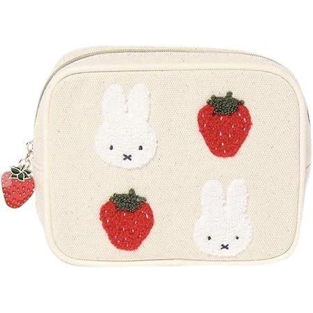 袋我走【MIFFY 刺繡草莓化妝收納包 (白色/粉色)】-細節圖7