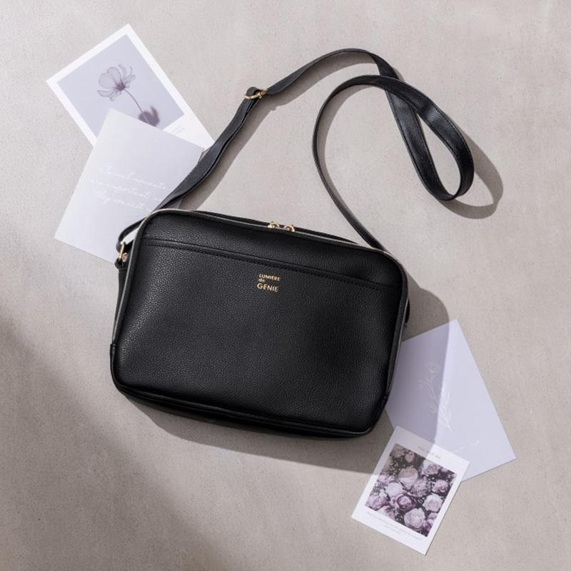 袋我走【LUMIÈRE de GÉNIE 黑色側背包】-細節圖2