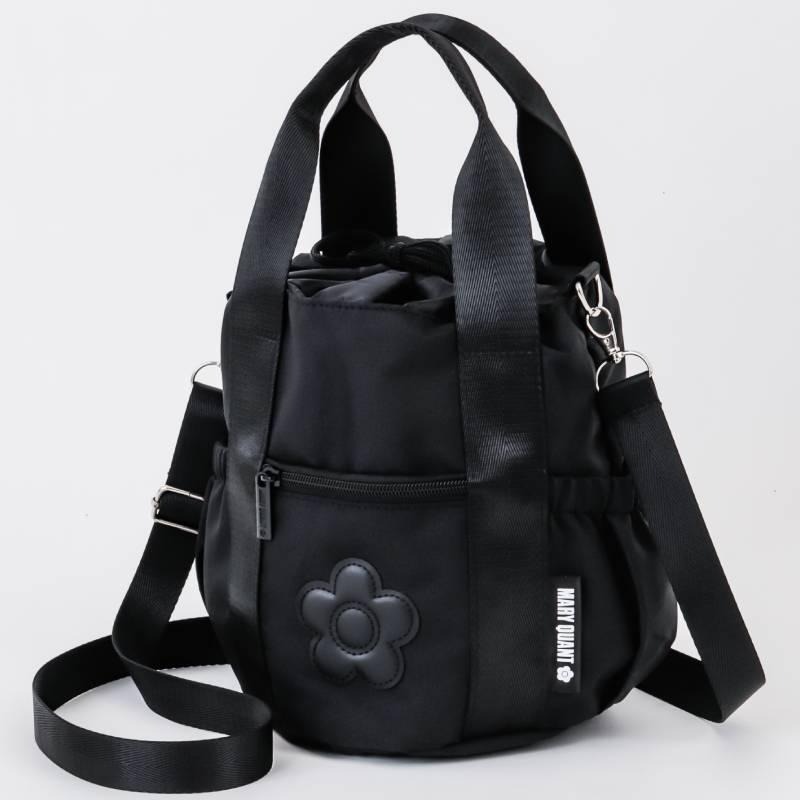 袋我走【MARY QUANT 黑色造型手提側背包】-細節圖2