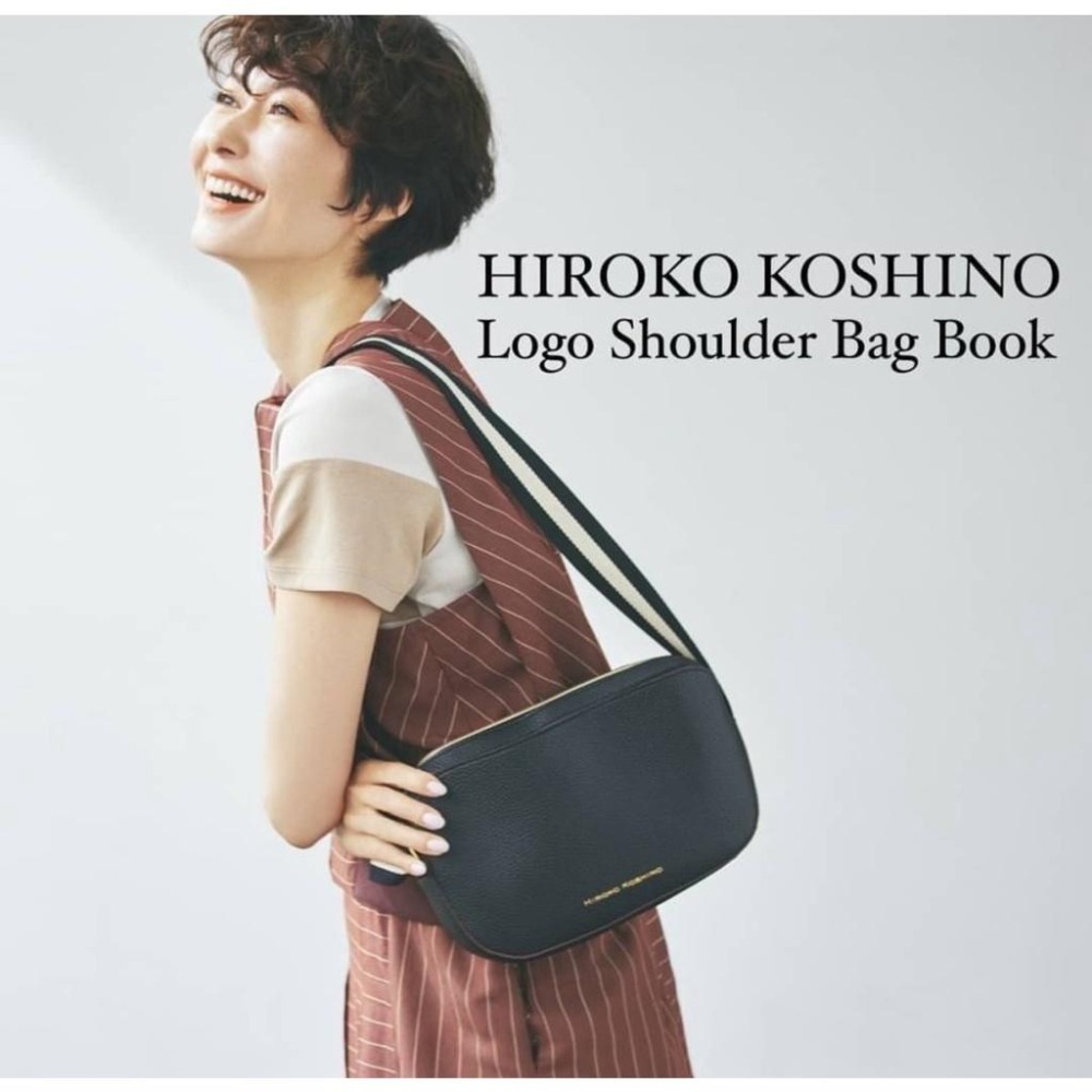 袋我走【HIROKO KOSHINO 黑色皮質側背包】-細節圖3