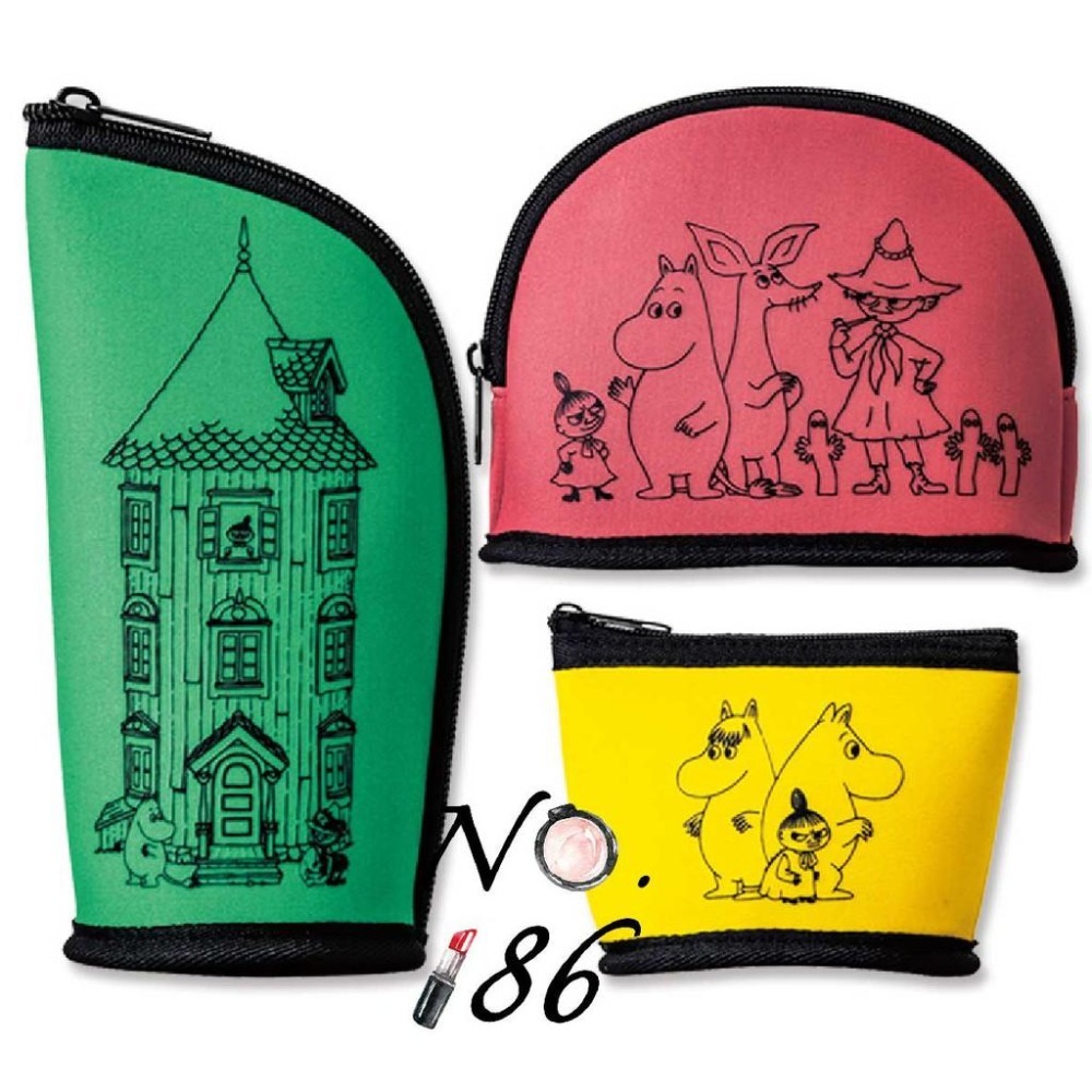 袋我走【2019 steady 9月號附錄 MOOMIN 嚕嚕米 慕敏家族 直立式 收納包 3入組】-細節圖2