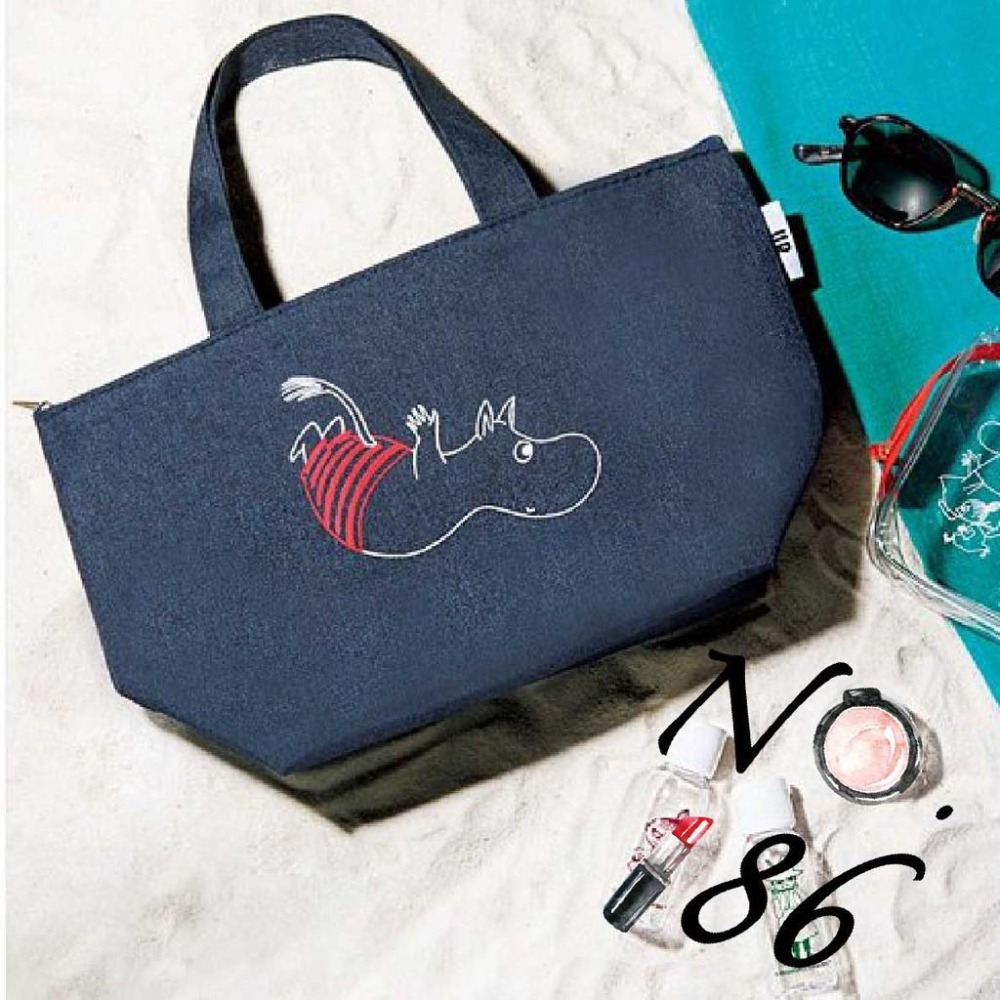 袋我走【MOOMIN 嚕嚕米 藍色便當袋+透明小袋+分裝罐五件組】-細節圖3