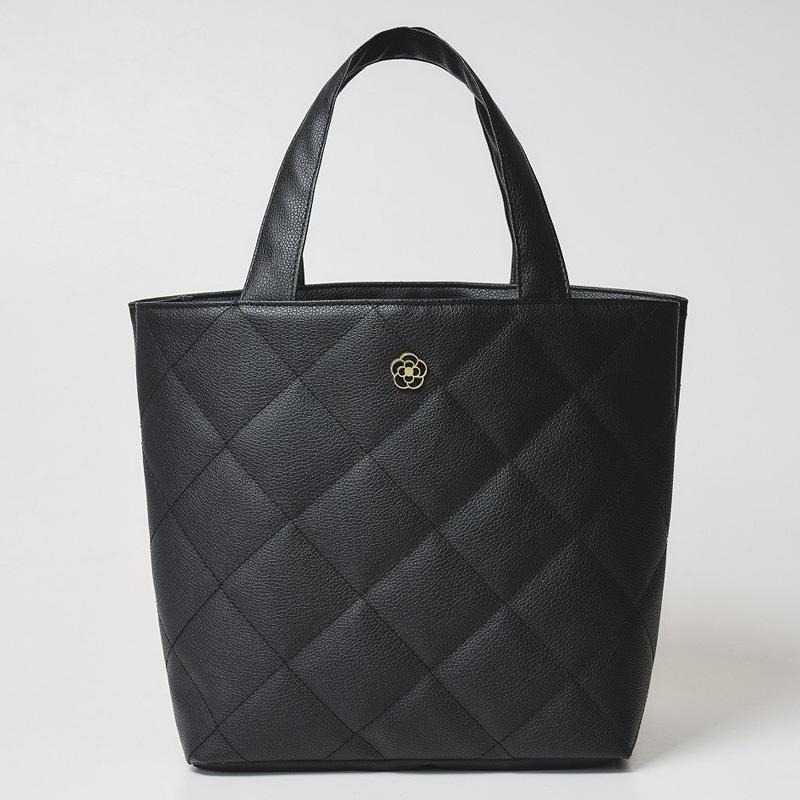 袋我走【CLATHAS 皮質黑色菱格手提包】-細節圖5