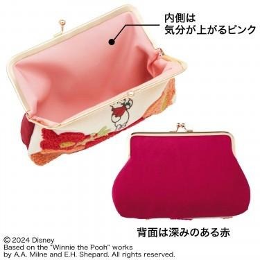 袋我走【小熊維尼 白色刺繡花朵口金包】-細節圖3