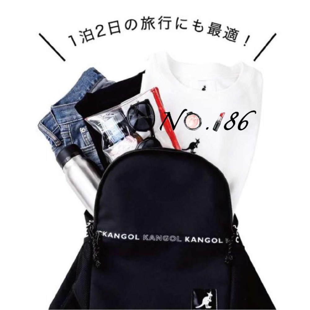 袋我走【KANGOL 黑色袋鼠後背包】-細節圖4