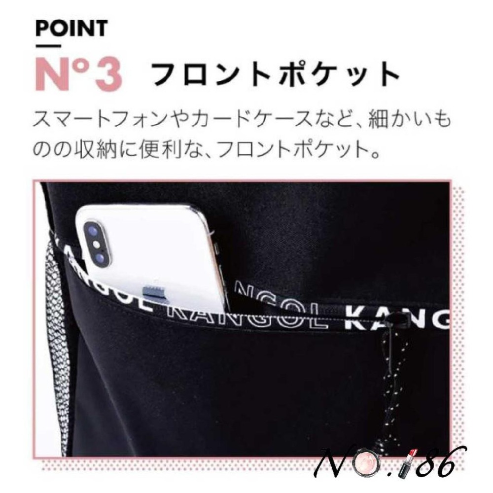 袋我走【KANGOL 黑色袋鼠後背包】-細節圖7