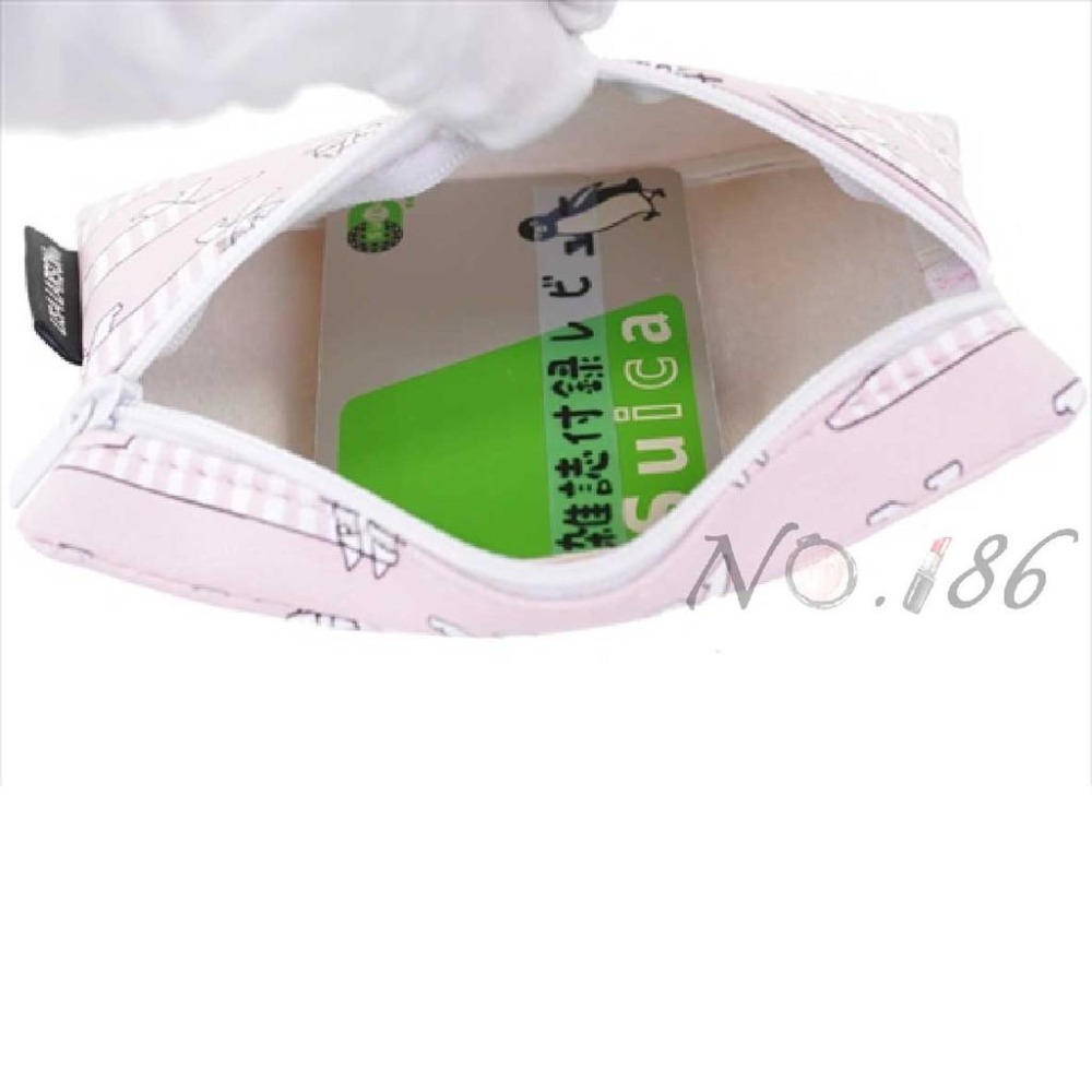 袋我走【LISA LARSON 白色貓咪化妝包 粉色小零錢包 兩件組】-細節圖8