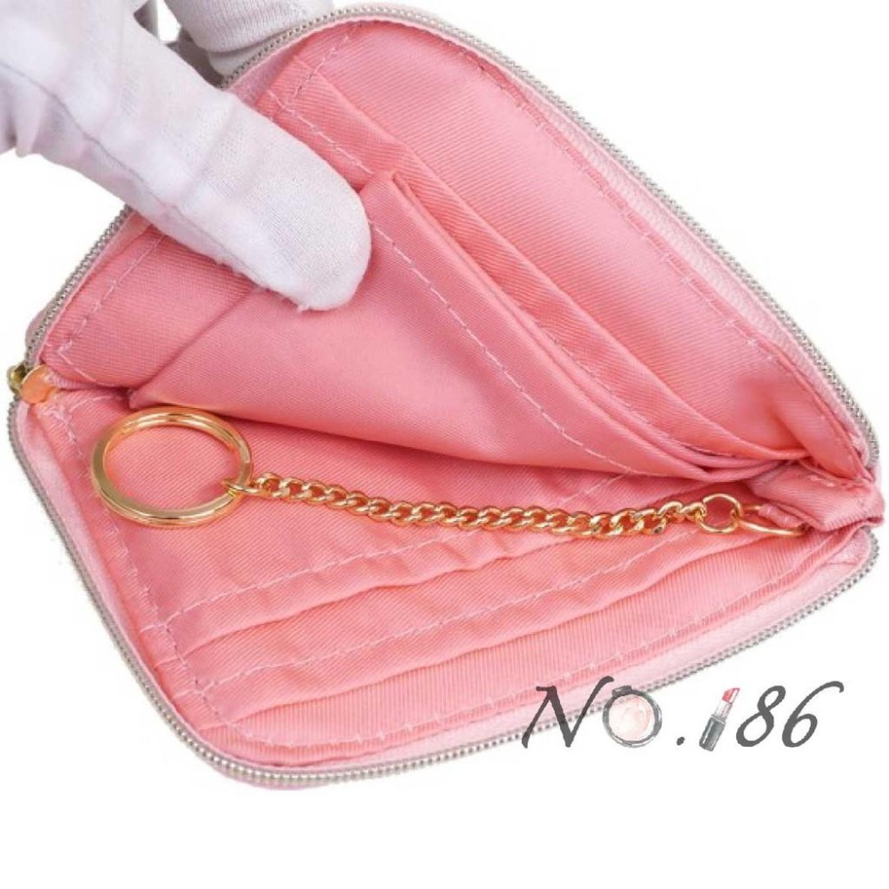 袋我走【MY MELODY  粉紅格紋拉鍊小錢包】-細節圖4