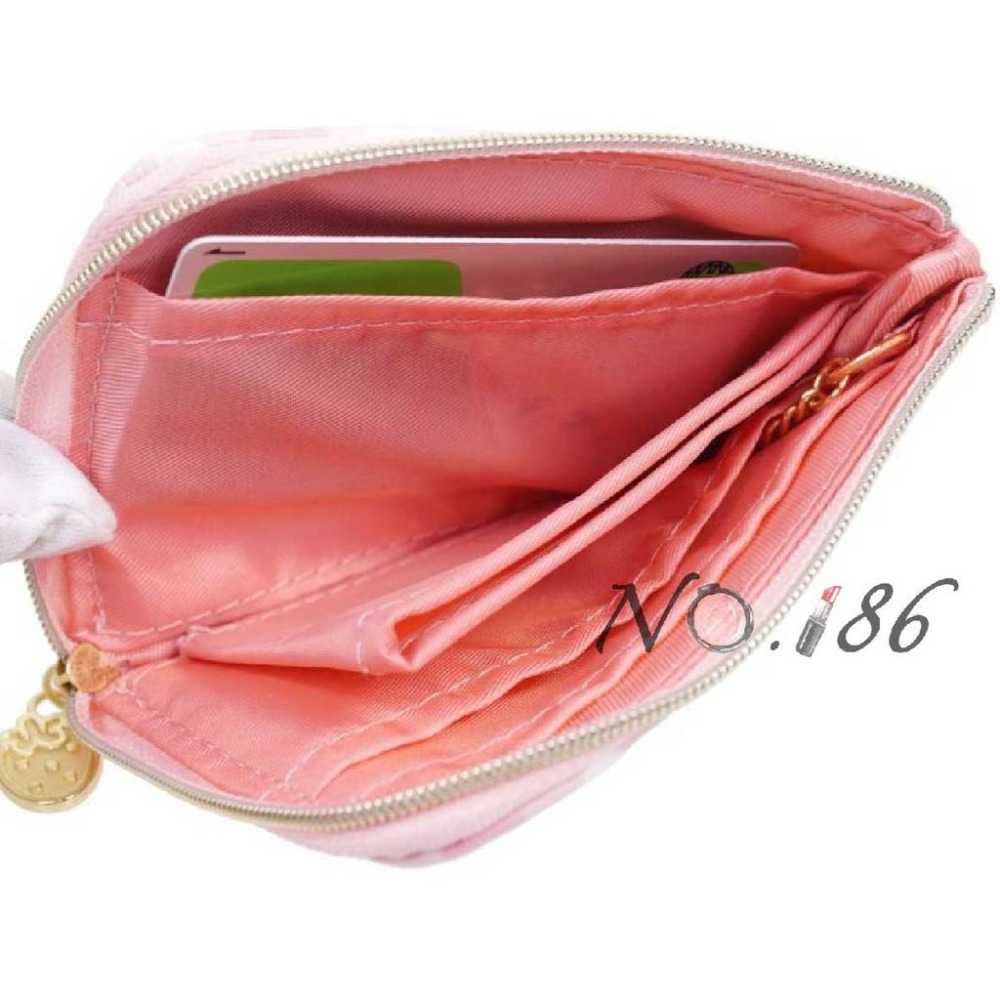 袋我走【MY MELODY  粉紅格紋拉鍊小錢包】-細節圖5