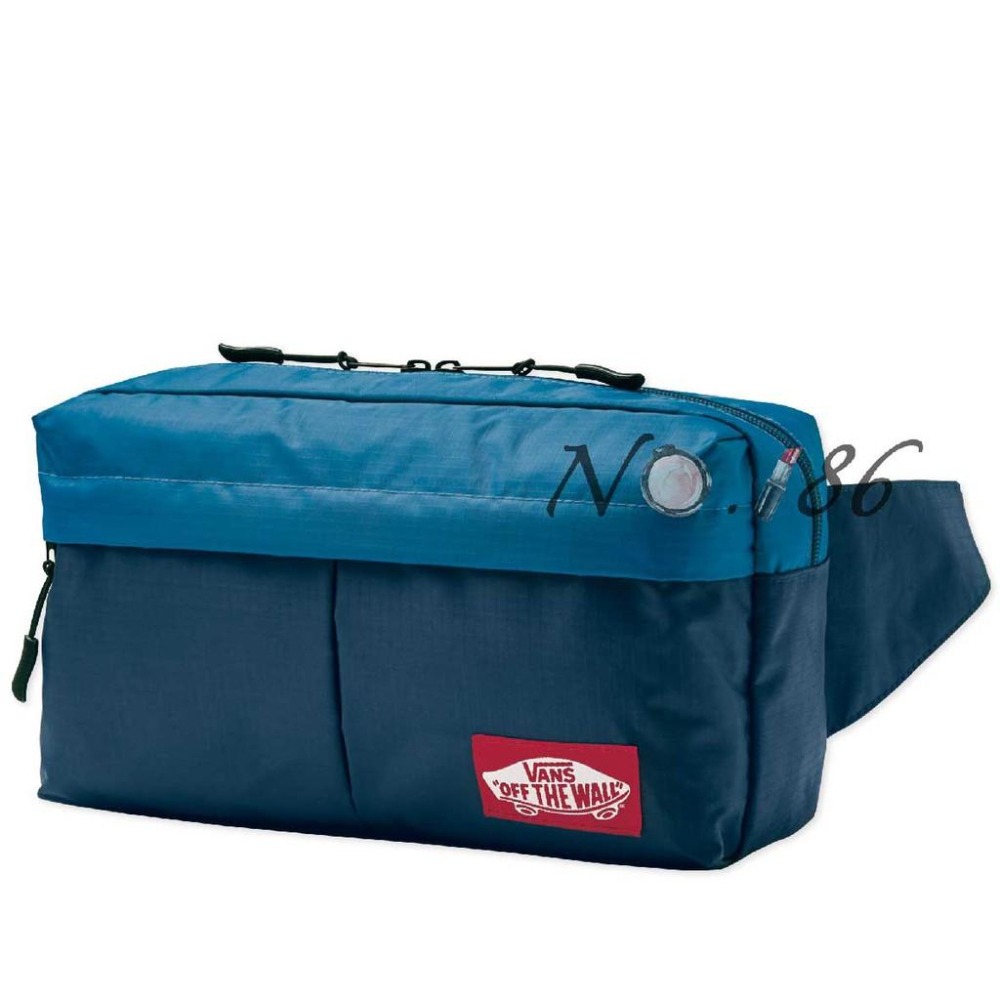 袋我走【VANS 藍色拼接腰包/斜背包】-細節圖4