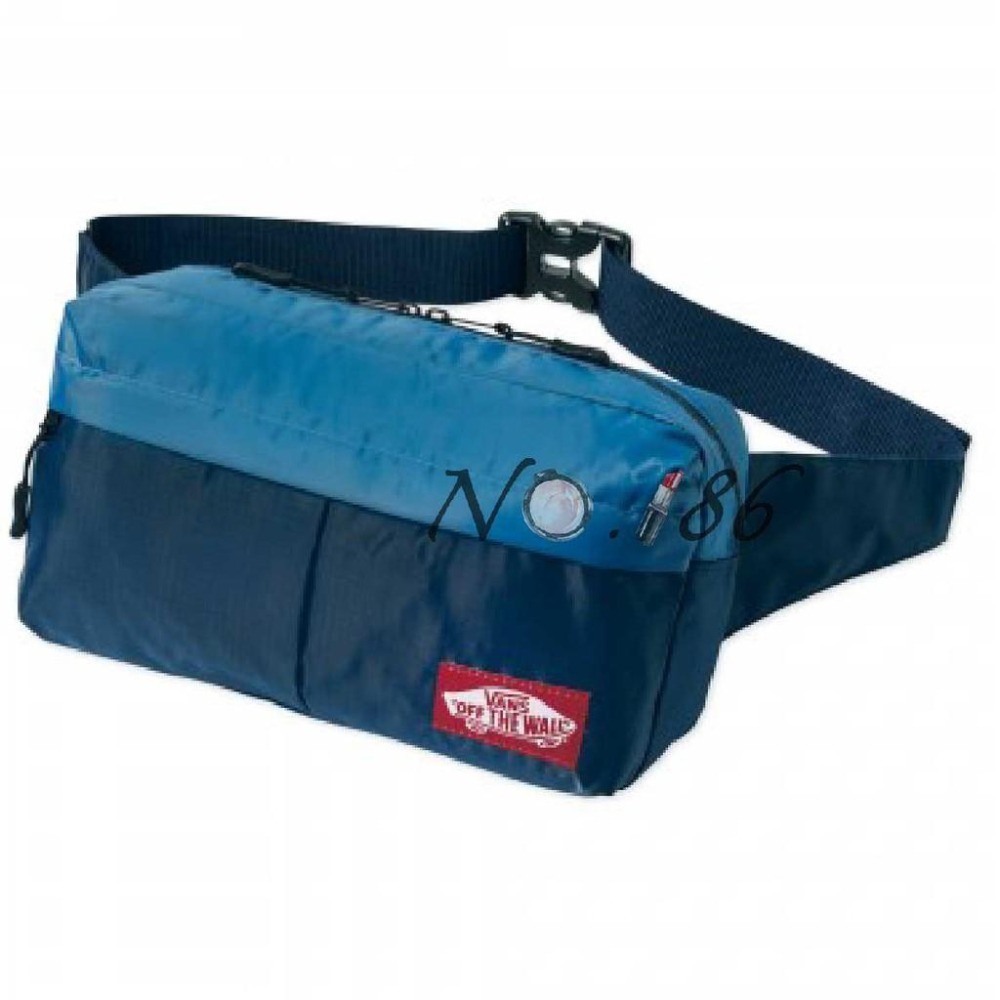 袋我走【VANS 藍色拼接腰包/斜背包】-細節圖5