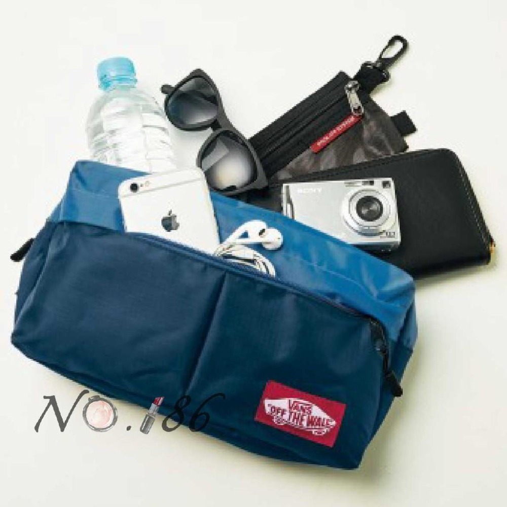 袋我走【VANS 藍色拼接腰包/斜背包】-細節圖6