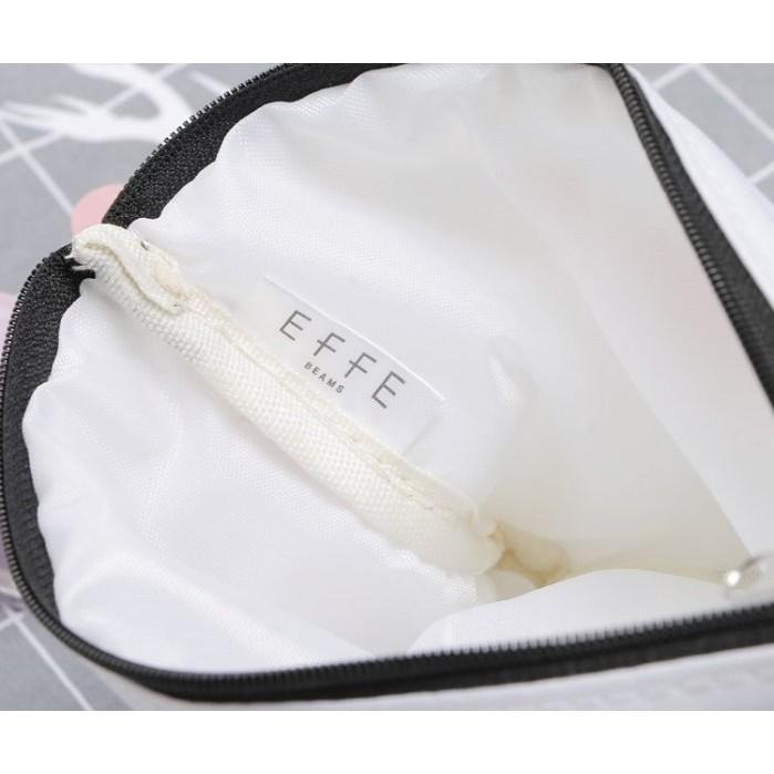 袋我走【EFFE BEAMS 米色托特包+貓咪圖案長方平口拉鍊小包】-細節圖5