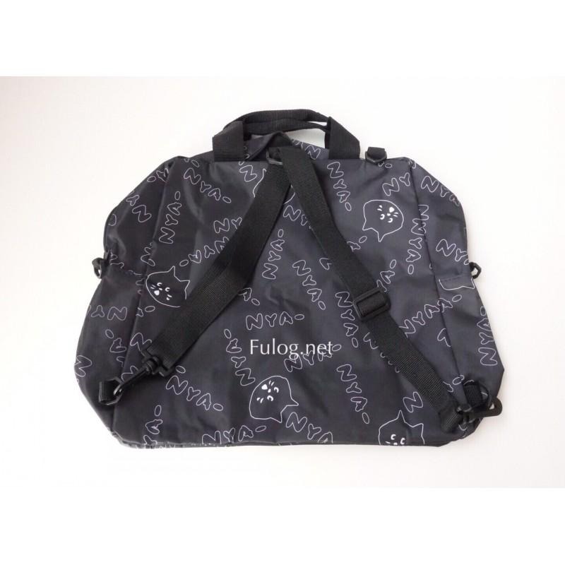 袋我走【驚訝貓/尼龍黑色 3Way包】-細節圖4