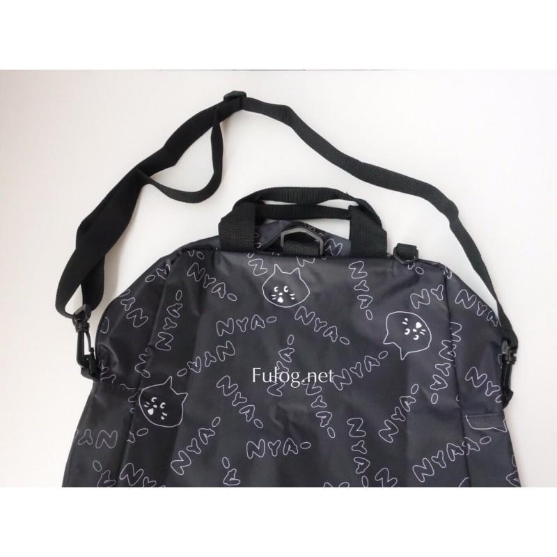 袋我走【驚訝貓/尼龍黑色 3Way包】-細節圖5