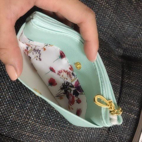 袋我走【TOCCA 粉紫色三角雙層圓圓化妝包】-細節圖7