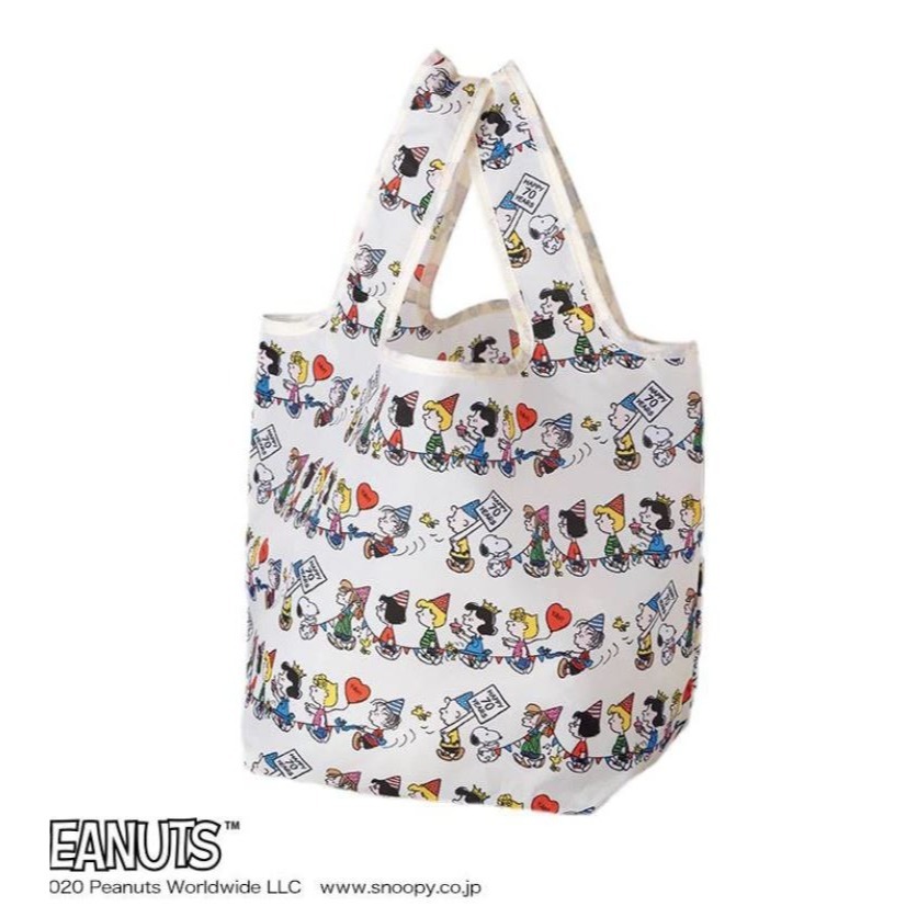 袋我走【SNOOPY 史努比摺疊環保購物袋兩件組】-細節圖3