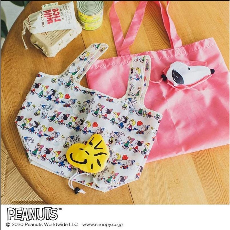 袋我走【SNOOPY 史努比摺疊環保購物袋兩件組】-細節圖4