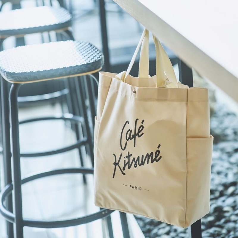 袋我走【Café Kitsuné 白色側背包】-細節圖2