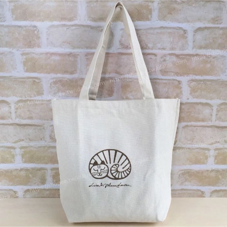 袋我走【LISA LARSON 貓咪直條紋 托特包+吊飾包】-細節圖3