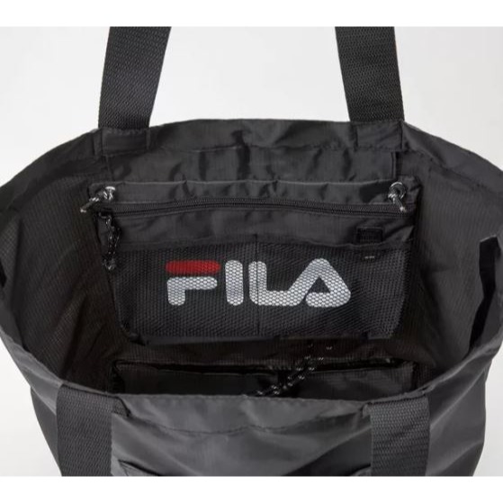 袋我走【FILA 2way黑色摺疊包】-細節圖3