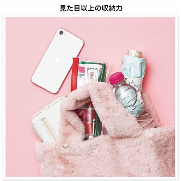 袋我走【JILL STUART 絨毛粉色手提包+吊飾兩件組】-細節圖5