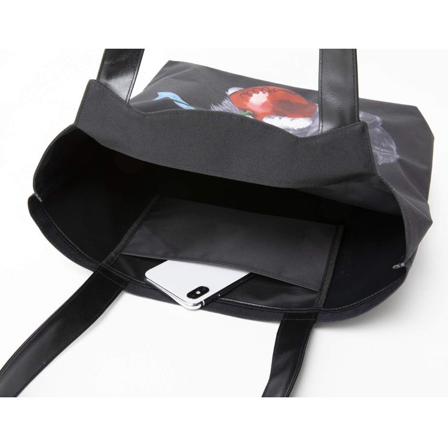 袋我走【MILKFED. 黑色皮革側背包+吊飾兩件組MILK CHERRY CAT BAG BOOK 附錄托特包】-細節圖2