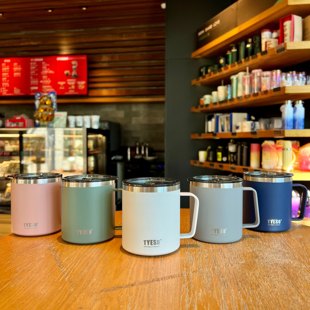 【艾特叔叔旗艦店】304不鏽鋼 馬克杯 雙層真空 推蓋設計 直飲杯口 防塵蓋-細節圖3