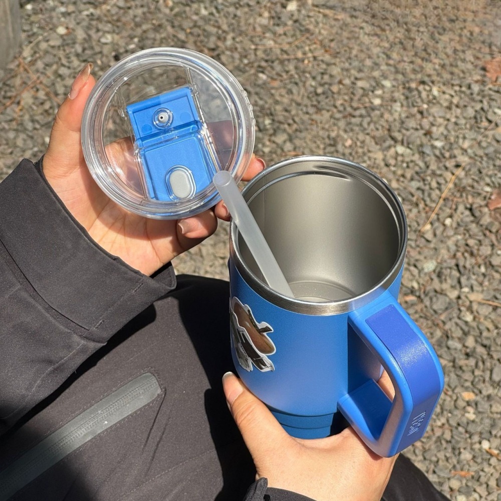 【艾特叔叔旗艦店】304不鏽鋼 保溫瓶 保溫杯 冰霸杯 保溫保冷 自帶提把 雙飲 直飲 吸管 雙層真空-細節圖4