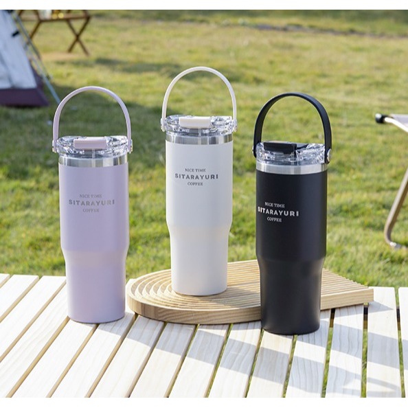 【艾特叔叔旗艦店】304不鏽鋼 保溫瓶 保溫杯 冰霸杯 保溫保冷 自帶提把 雙飲 直飲 吸管-細節圖3