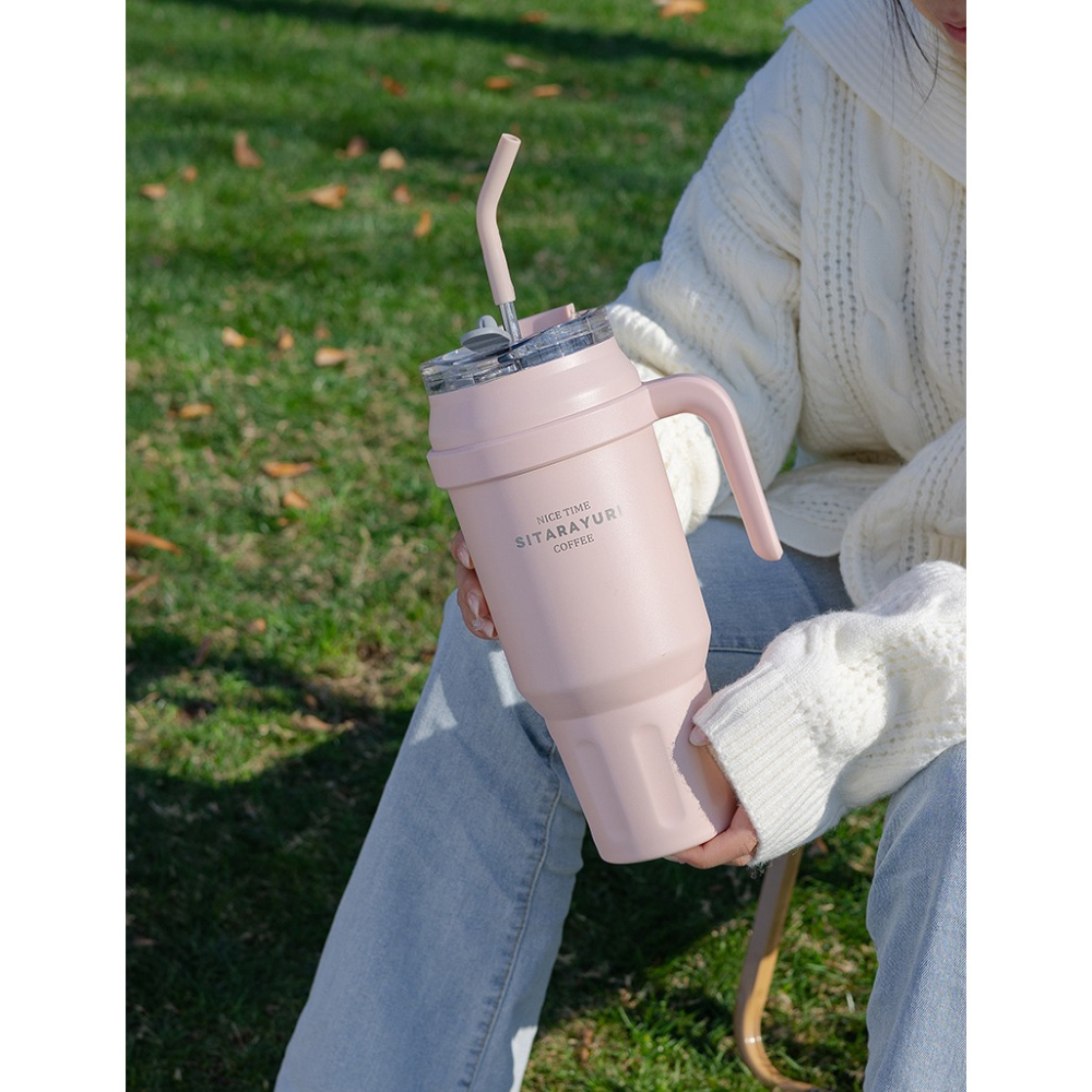 【艾特叔叔旗艦店】304不鏽鋼 保溫瓶 保溫杯 冰霸杯 保溫保冷 自帶提把 雙飲 直飲 吸管-細節圖8