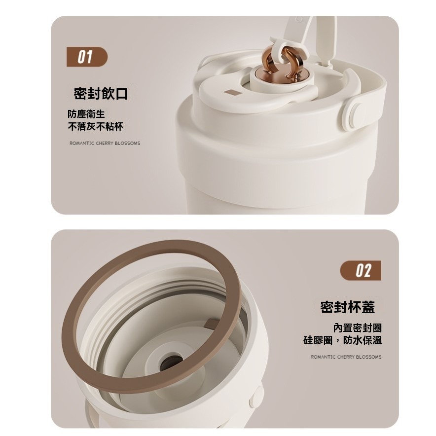 【艾特叔叔旗艦店】吸管杯 陶瓷杯 保溫杯 冰霸杯 304不鏽鋼內膽+陶瓷塗層 雙飲 直飲 吸管-細節圖8