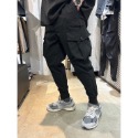 [HAX]工裝縮口褲 戰術機能褲 挺版 修身 多口袋 抽繩 韓版 重磅 長褲-規格圖6