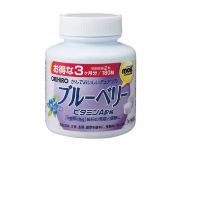 《現貨》 ORIHIRO 日本代購 葉黃素 維生素A 藍莓風味 咀嚼錠