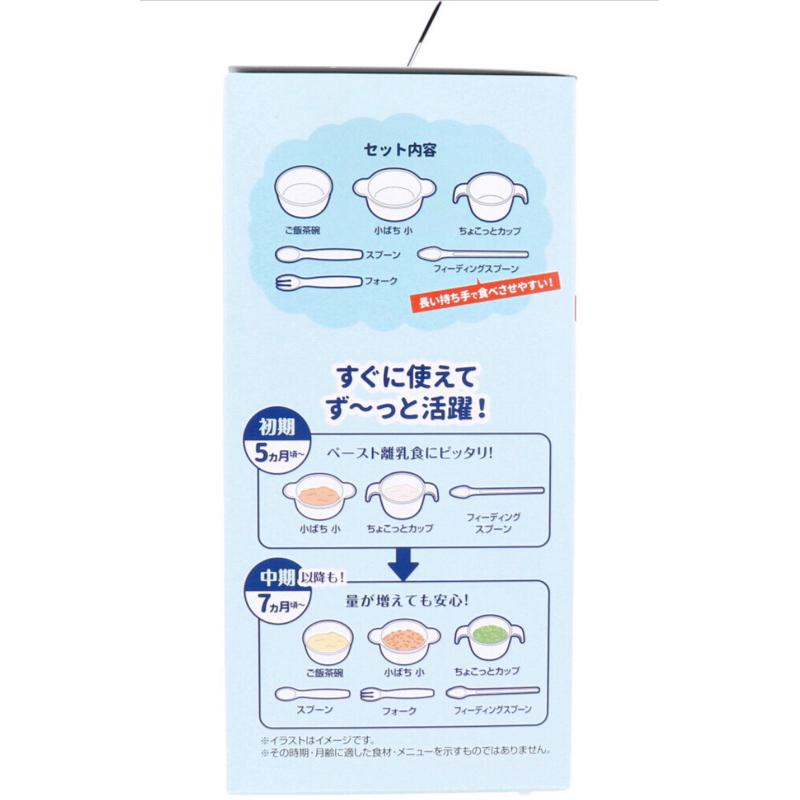 《現貨》日本製 康貝 combi 小熊維尼 離乳 彌月禮 6件組 禮盒 學習碗 湯匙 叉子 兒童餐具 日本代購-細節圖2