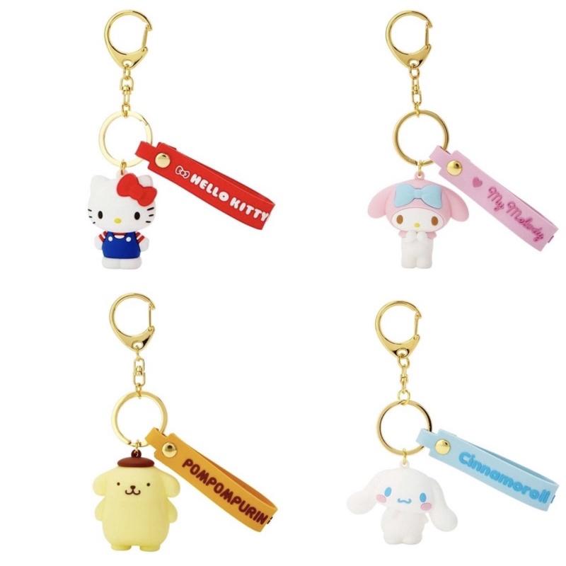 《現貨》日本 正版 三麗鷗代購 kitty美樂蒂 布丁狗 大耳狗 庫洛米 鑰匙圈 卡通 鑰匙圈 掛飾 包包吊飾 立體公仔-細節圖2