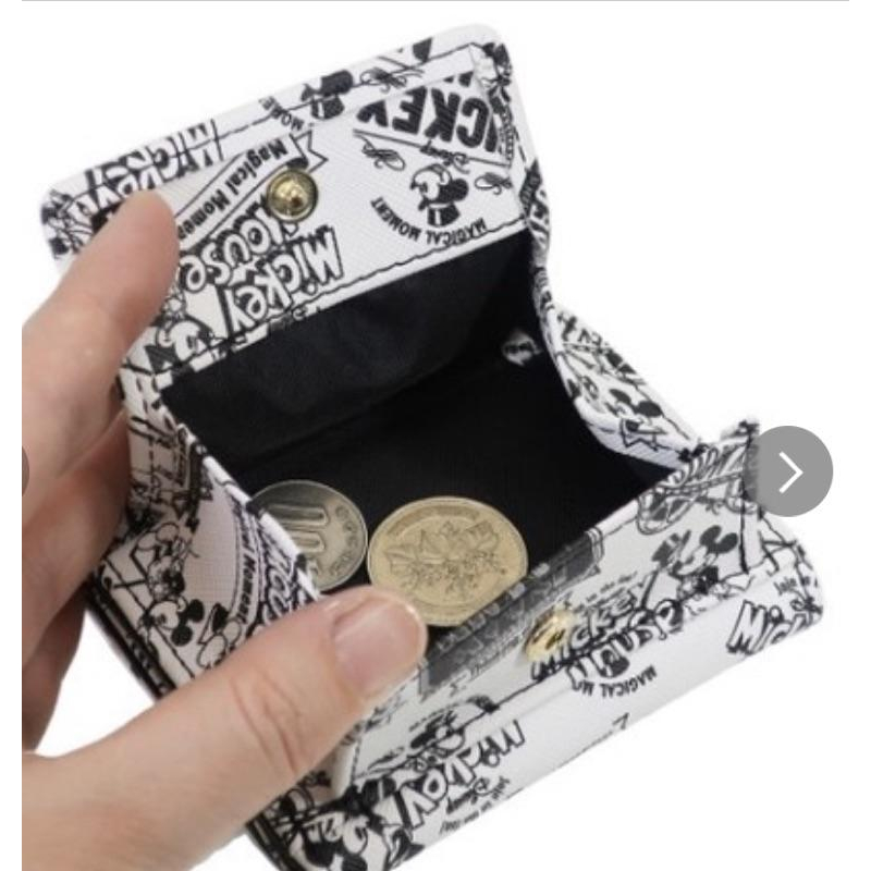 《現貨》Disney 米奇 零錢包 皮夾 短夾 三折夾 皮包 日本代購 正版 迪士尼-細節圖4