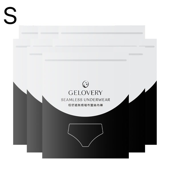 Gelovery極舒適無痕襠布蠶絲內褲 黑S/M-規格圖2