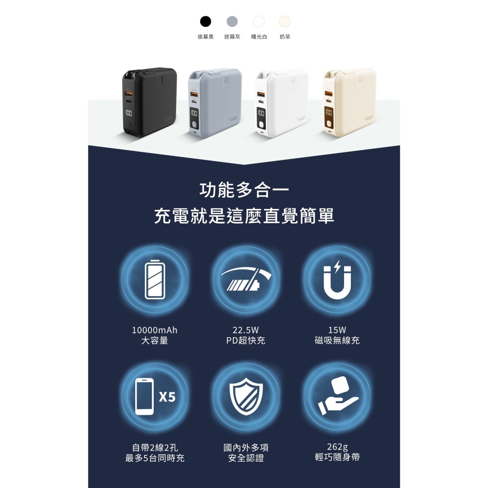 【使用折價券現折200元】LaPO｜多功能無線行動電源 二代-細節圖4