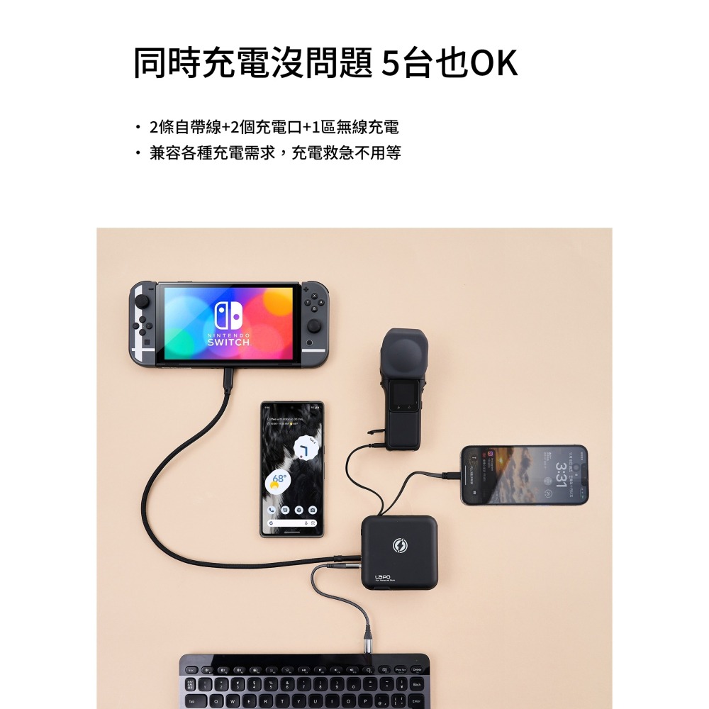 【使用折價券現折200元】LaPO｜多功能無線行動電源 二代-細節圖6