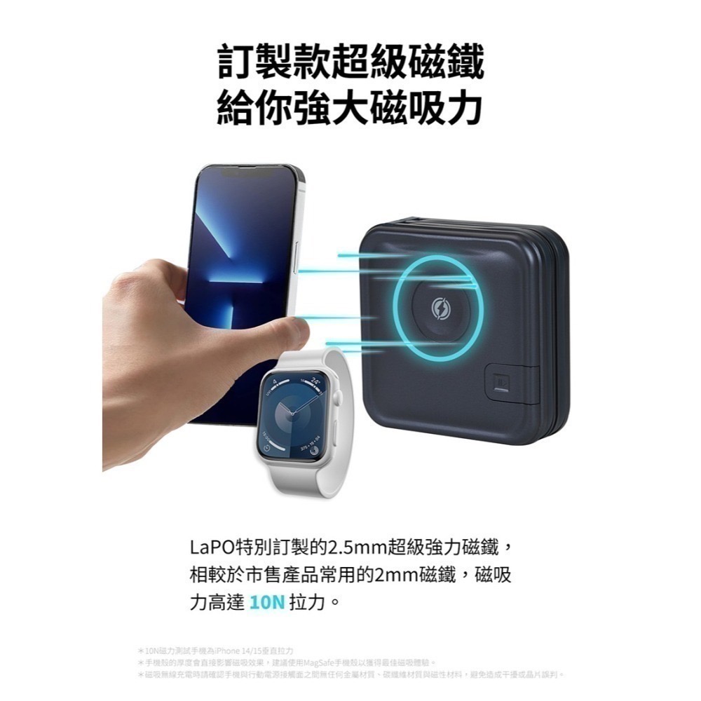 【使用折價券現折200元】LaPO 超進化八合一10000mAh無線快充行動電源WT-08三代行動電源行動充萬能充-細節圖5