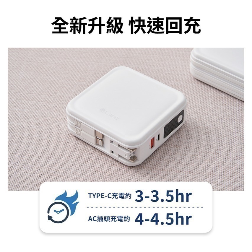 【使用折價券現折200元】LaPO 超進化八合一10000mAh無線快充行動電源WT-08三代行動電源行動充萬能充-細節圖6