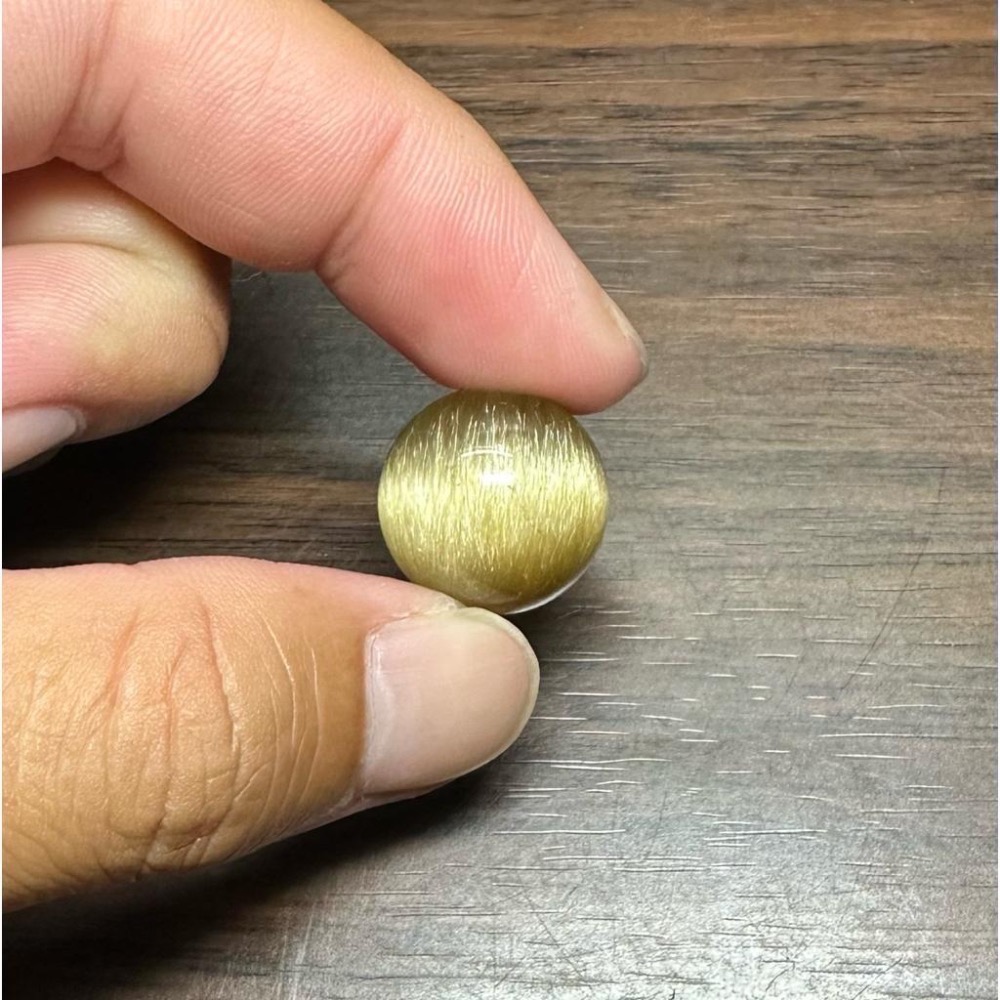 【 高品貓眼金髮晶 17mm (通孔) 】-細節圖2