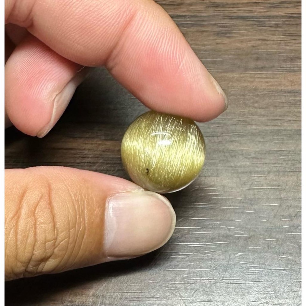 【 高品貓眼金髮晶 17mm (通孔) 】-細節圖3