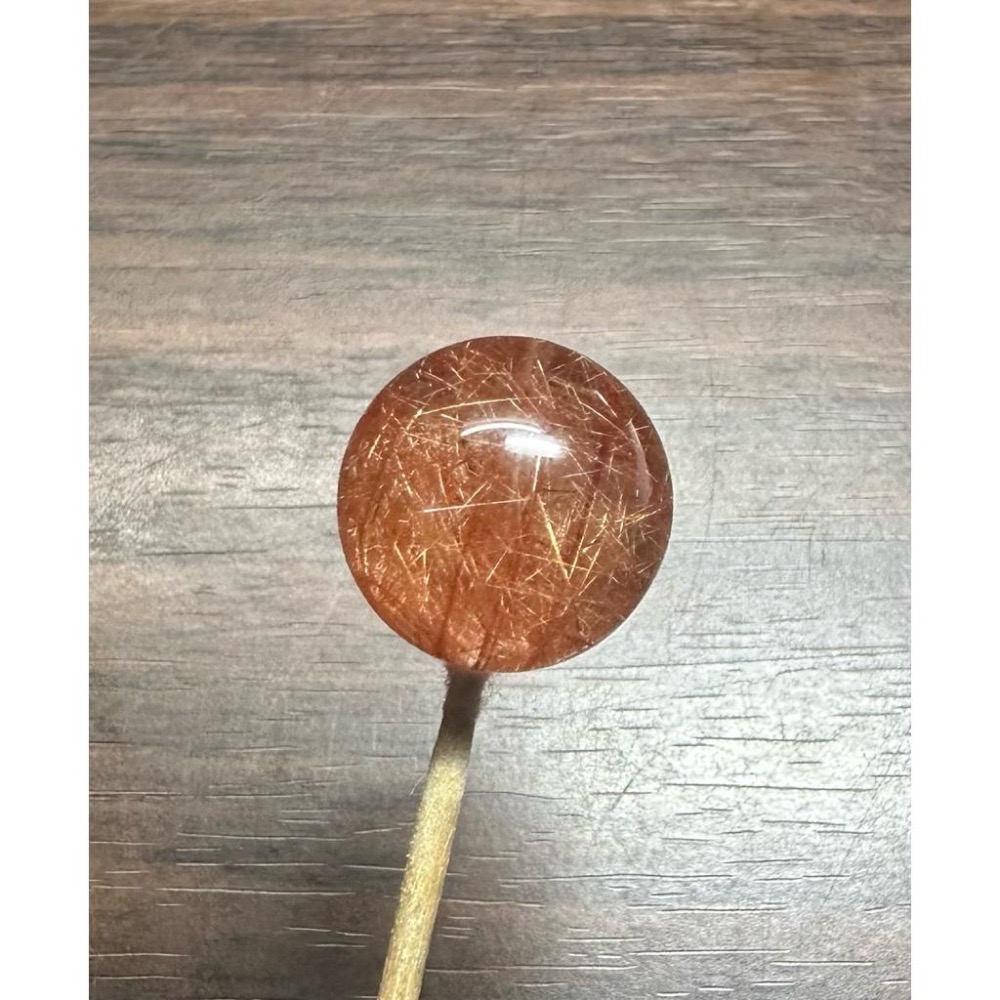 【 櫻桃紅髮晶 17mm 單珠(通孔) 】-細節圖2