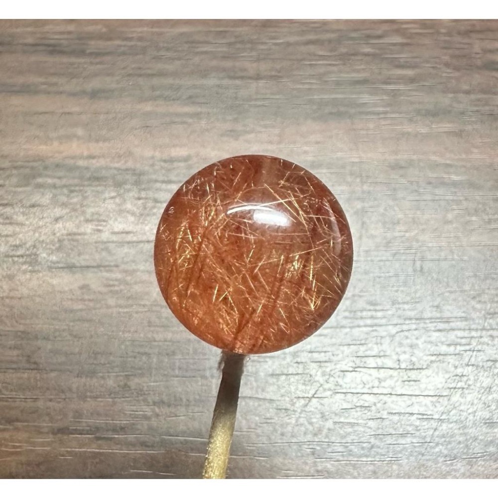 【 櫻桃紅髮晶 17mm 單珠(通孔) 】-細節圖5